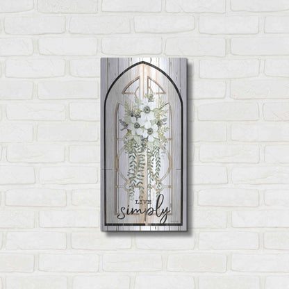 Luxe Metal Art 'Live Simply' by Cindy Jacobs, Metal Wall Art,12x24