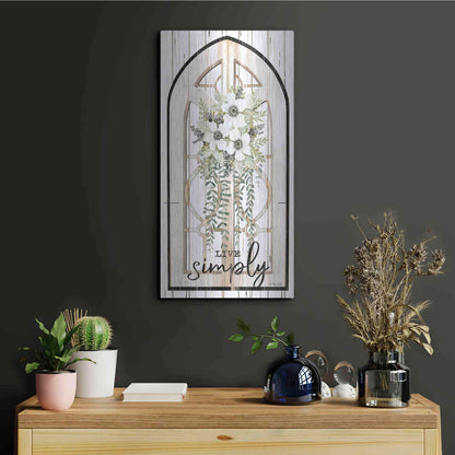 Luxe Metal Art 'Live Simply' by Cindy Jacobs, Metal Wall Art,12x24