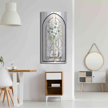 Luxe Metal Art 'Live Simply' by Cindy Jacobs, Metal Wall Art,24x48