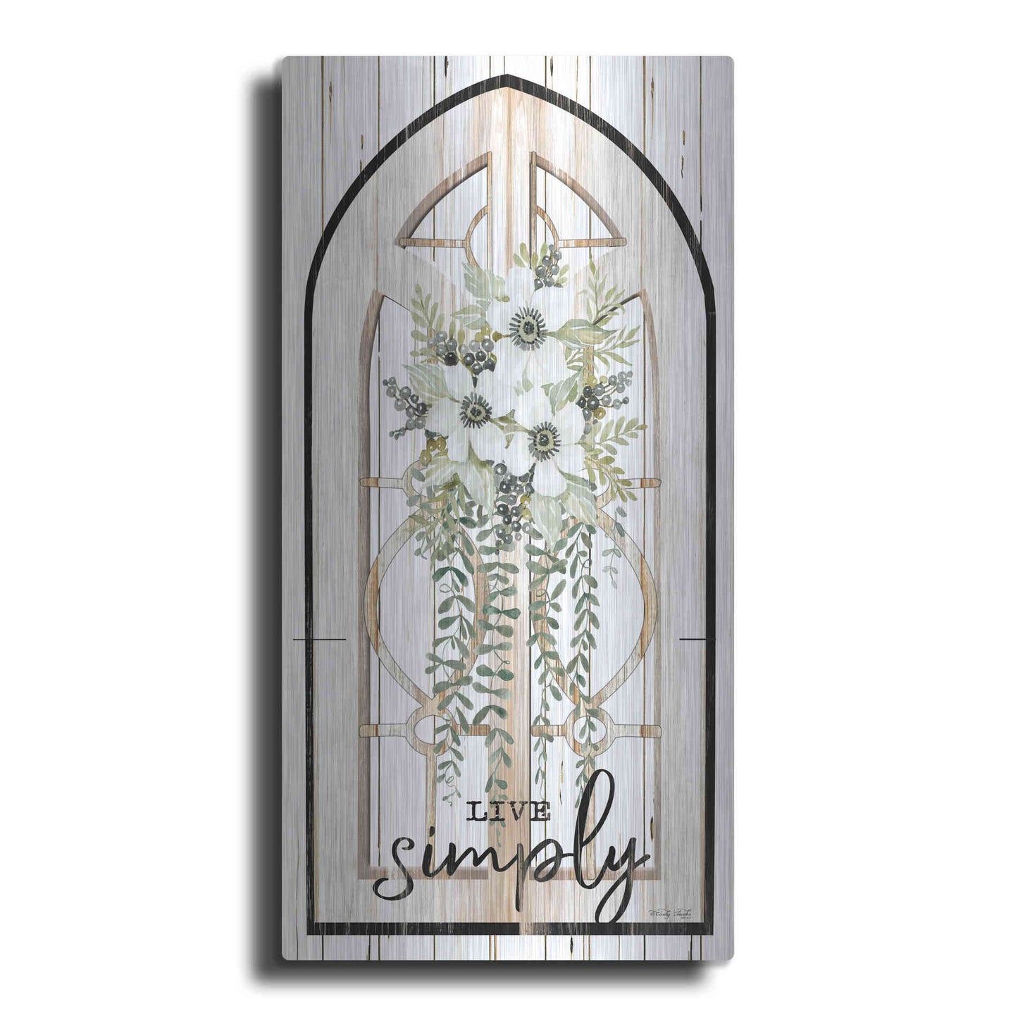 Luxe Metal Art 'Live Simply' by Cindy Jacobs, Metal Wall Art