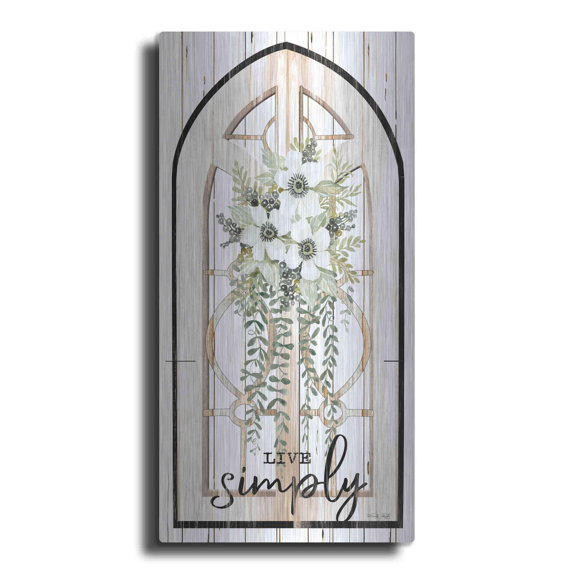 Luxe Metal Art 'Live Simply' by Cindy Jacobs, Metal Wall Art