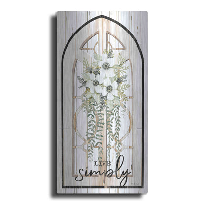 Luxe Metal Art 'Live Simply' by Cindy Jacobs, Metal Wall Art