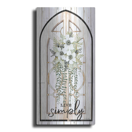Luxe Metal Art 'Live Simply' by Cindy Jacobs, Metal Wall Art