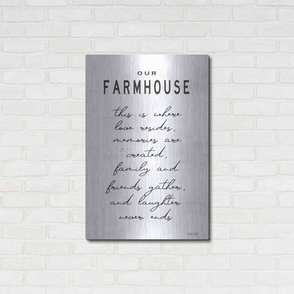 Luxe Metal Art 'Our Farmhouse' by Cindy Jacobs, Metal Wall Art,24x36