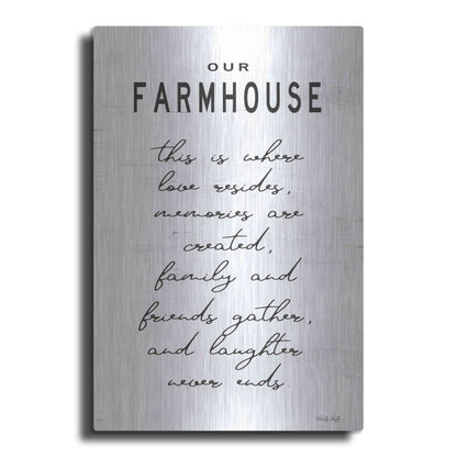 Luxe Metal Art 'Our Farmhouse' by Cindy Jacobs, Metal Wall Art