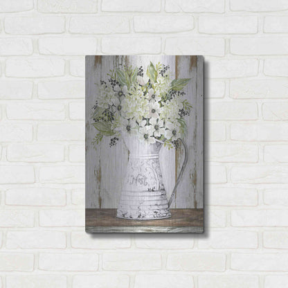 Luxe Metal Art 'Nest Galvanized Pitcher' by Cindy Jacobs, Metal Wall Art,16x24