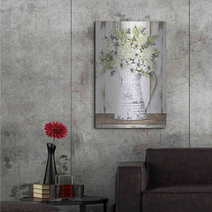 Luxe Metal Art 'Nest Galvanized Pitcher' by Cindy Jacobs, Metal Wall Art,24x36