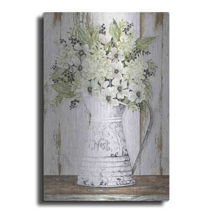 Luxe Metal Art 'Nest Galvanized Pitcher' by Cindy Jacobs, Metal Wall Art