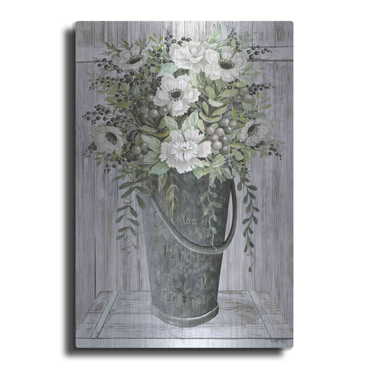 Luxe Metal Art 'Galvanized Fleurs' by Cindy Jacobs, Metal Wall Art