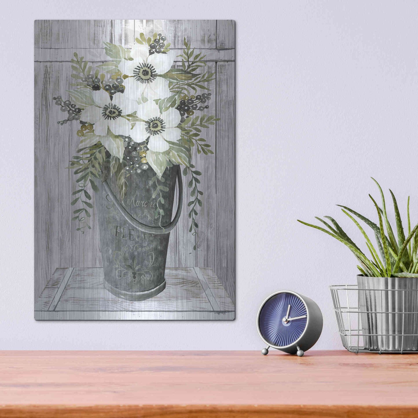 Luxe Metal Art 'Le Marche' by Cindy Jacobs, Metal Wall Art,12x16