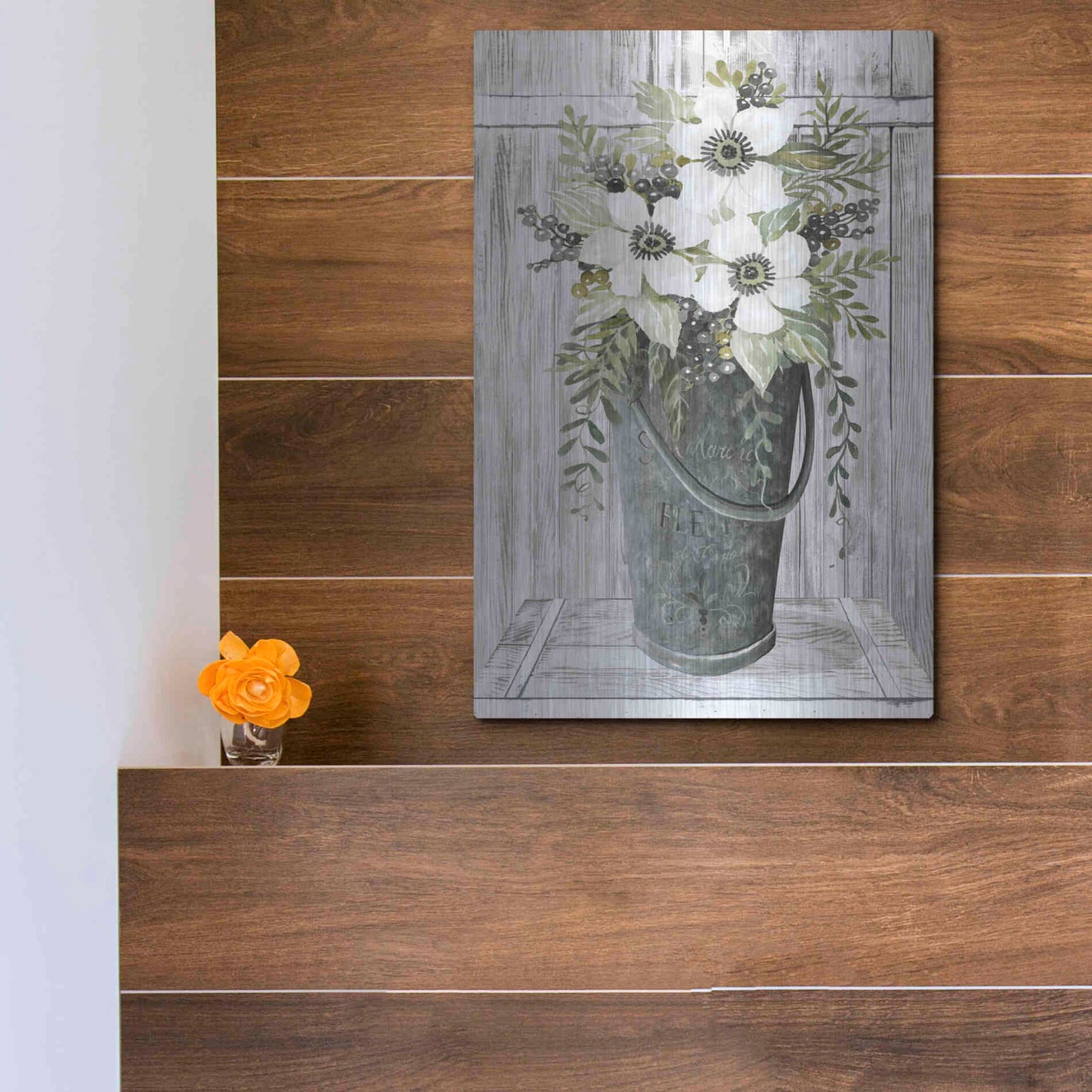 Luxe Metal Art 'Le Marche' by Cindy Jacobs, Metal Wall Art,12x16