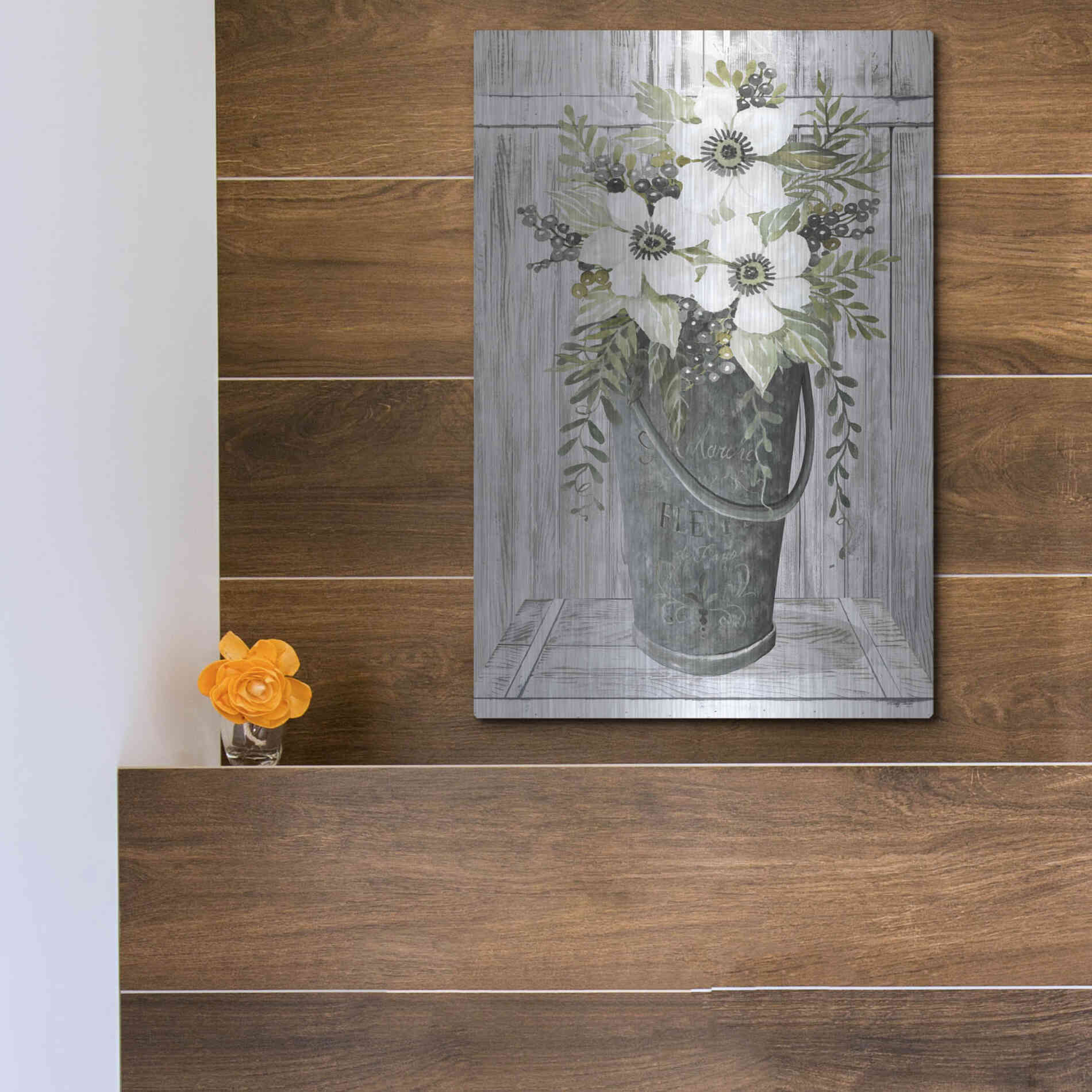 Luxe Metal Art 'Le Marche' by Cindy Jacobs, Metal Wall Art,12x16