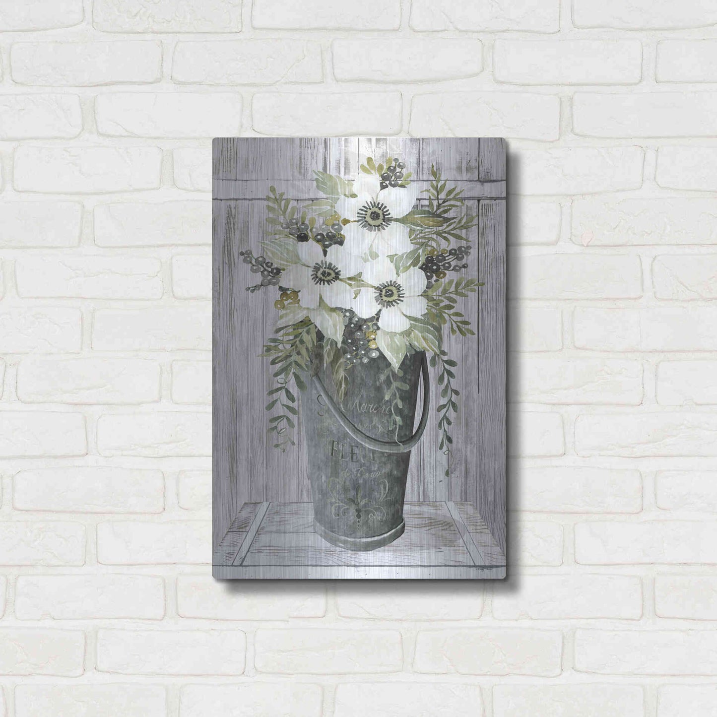 Luxe Metal Art 'Le Marche' by Cindy Jacobs, Metal Wall Art,16x24