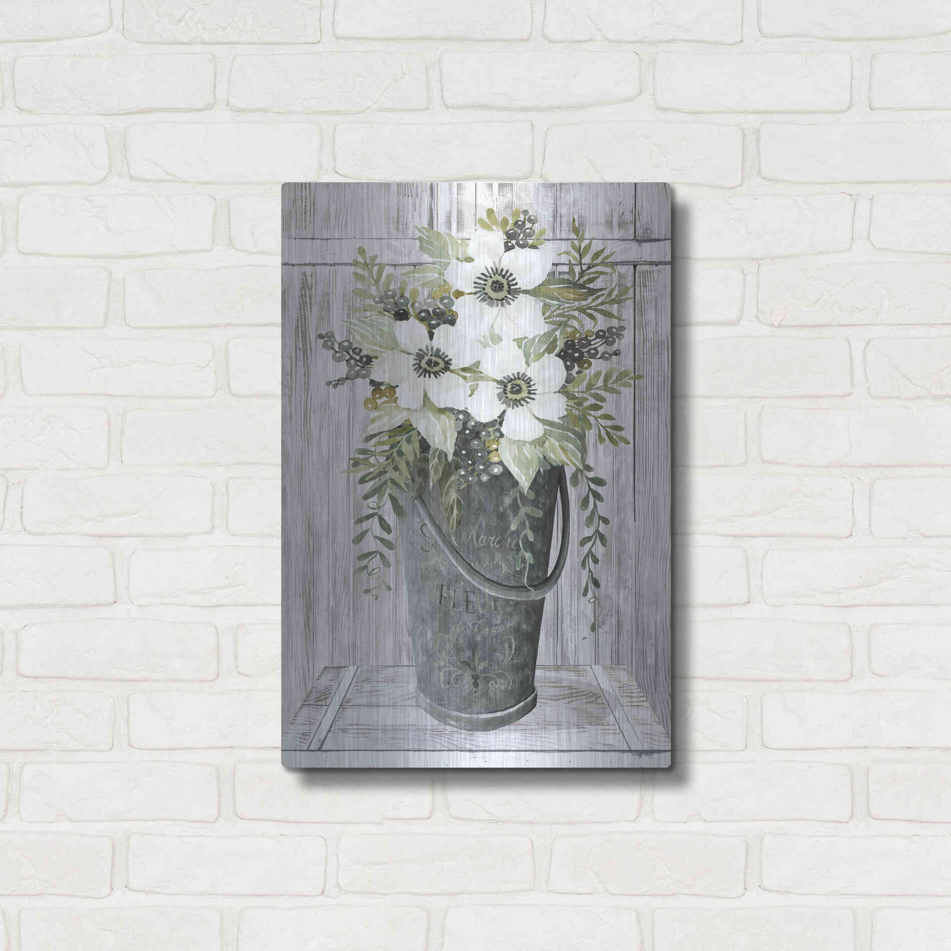 Luxe Metal Art 'Le Marche' by Cindy Jacobs, Metal Wall Art,16x24
