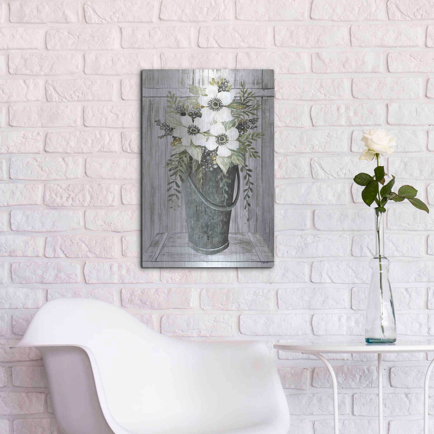 Luxe Metal Art 'Le Marche' by Cindy Jacobs, Metal Wall Art,16x24