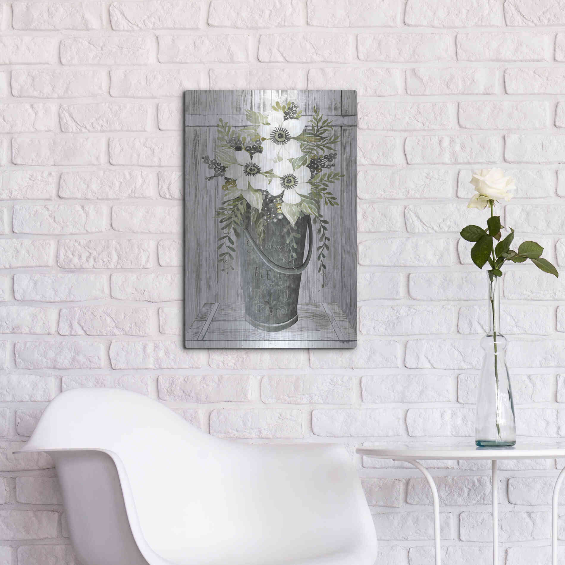 Luxe Metal Art 'Le Marche' by Cindy Jacobs, Metal Wall Art,16x24