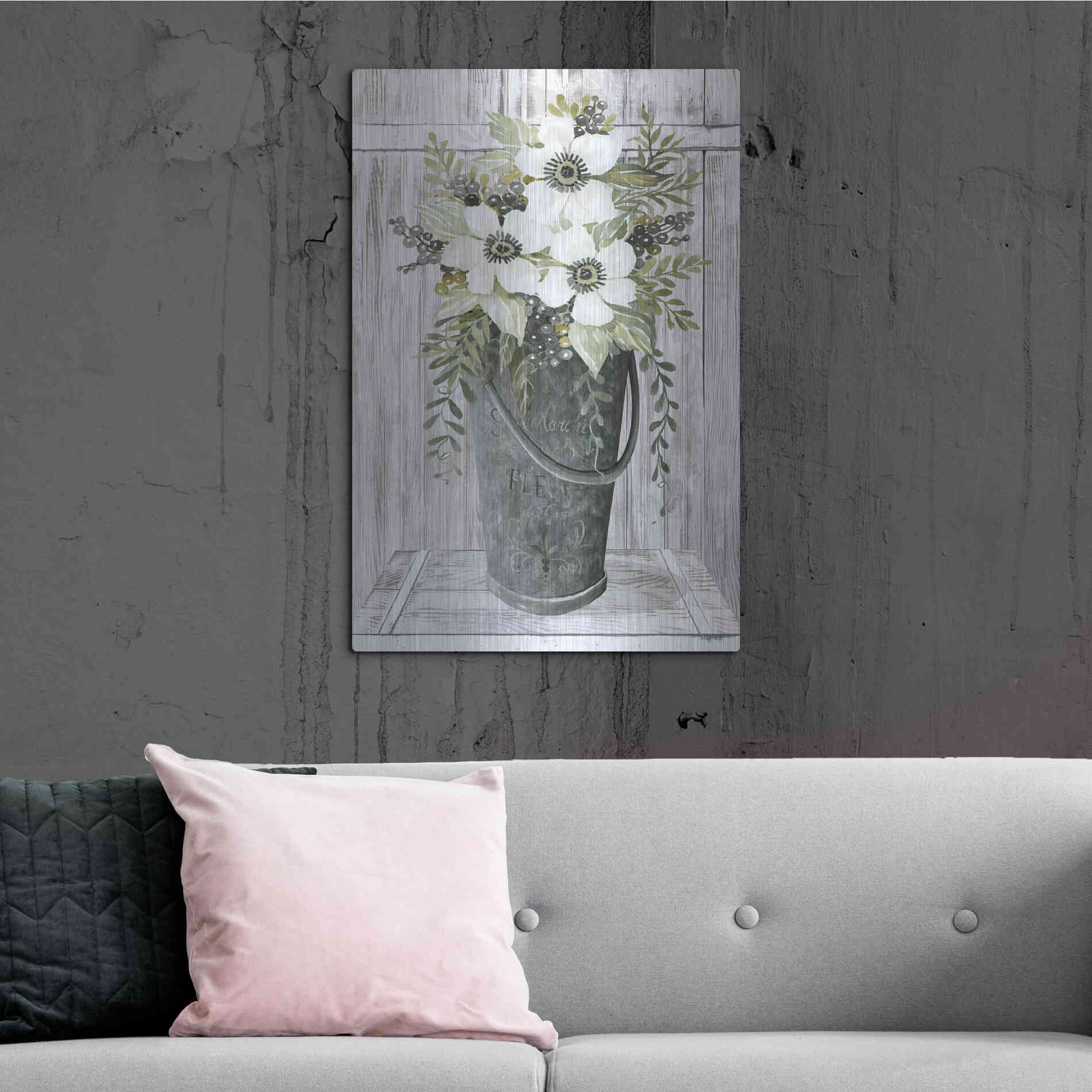 Luxe Metal Art 'Le Marche' by Cindy Jacobs, Metal Wall Art,24x36