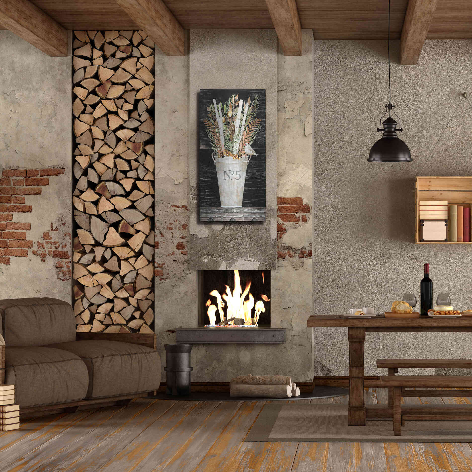 Luxe Metal Art 'No. 5 Fall Flowers and Birch 2' by Cindy Jacobs, Metal Wall Art,24x48