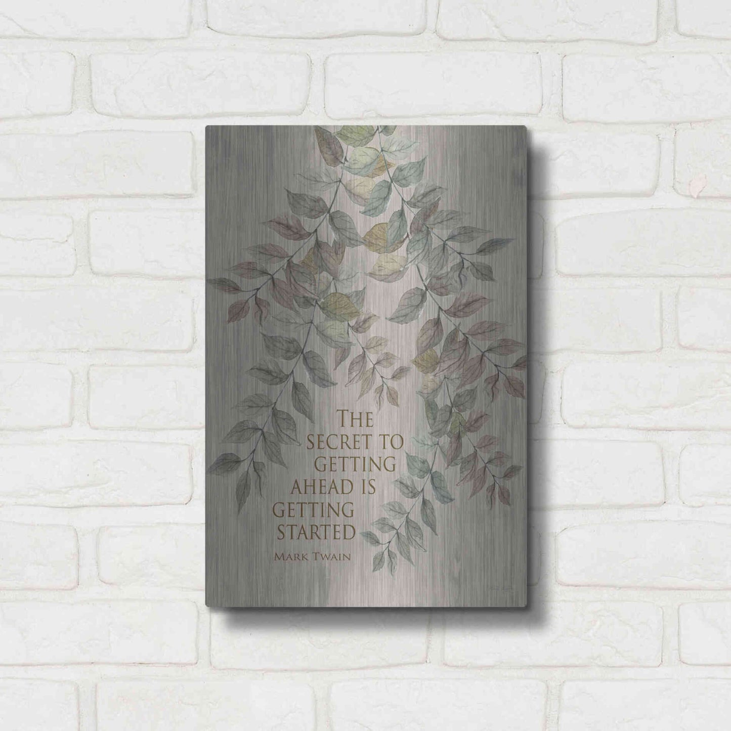 Luxe Metal Art 'Getting Started' by Cindy Jacobs, Metal Wall Art,12x16