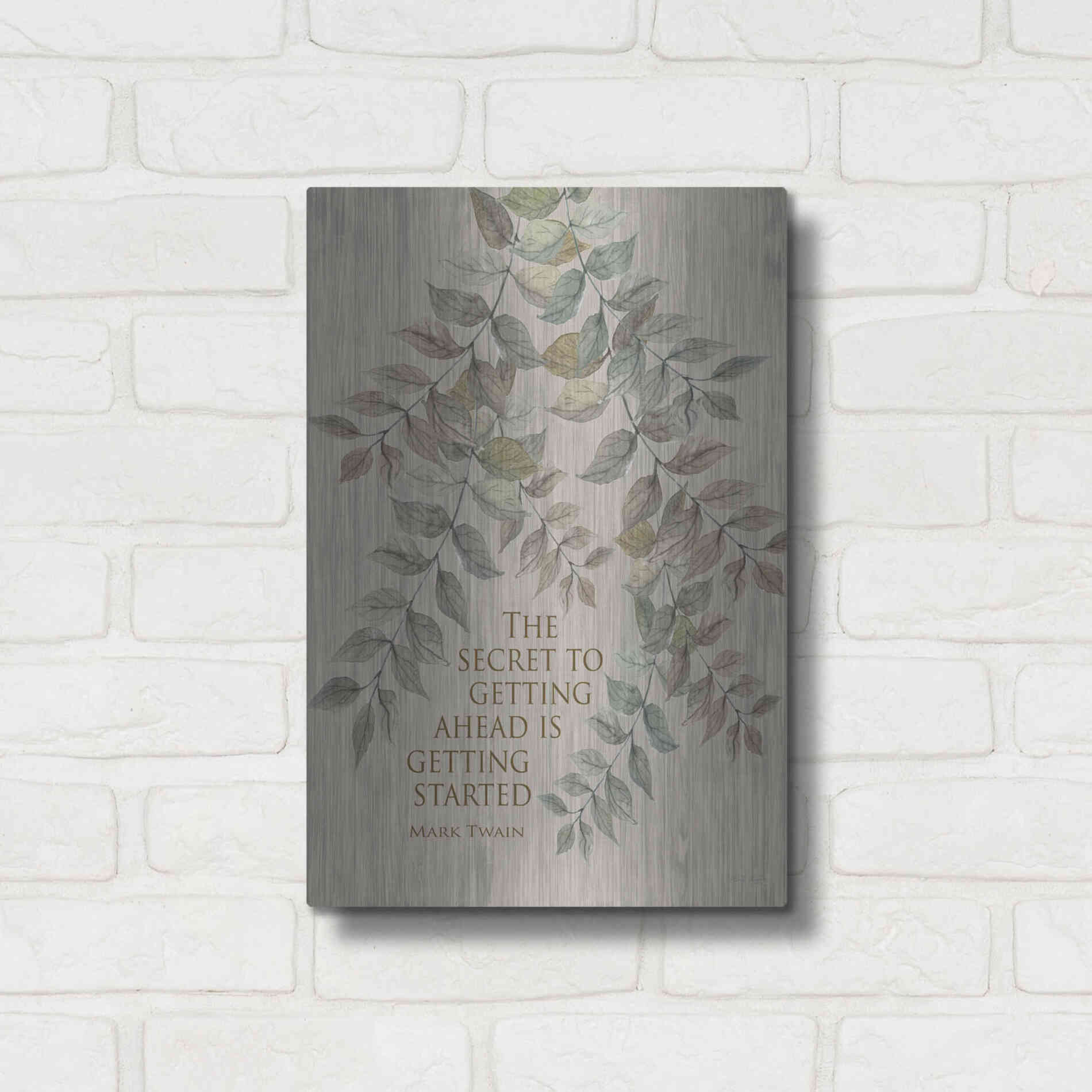 Luxe Metal Art 'Getting Started' by Cindy Jacobs, Metal Wall Art,12x16