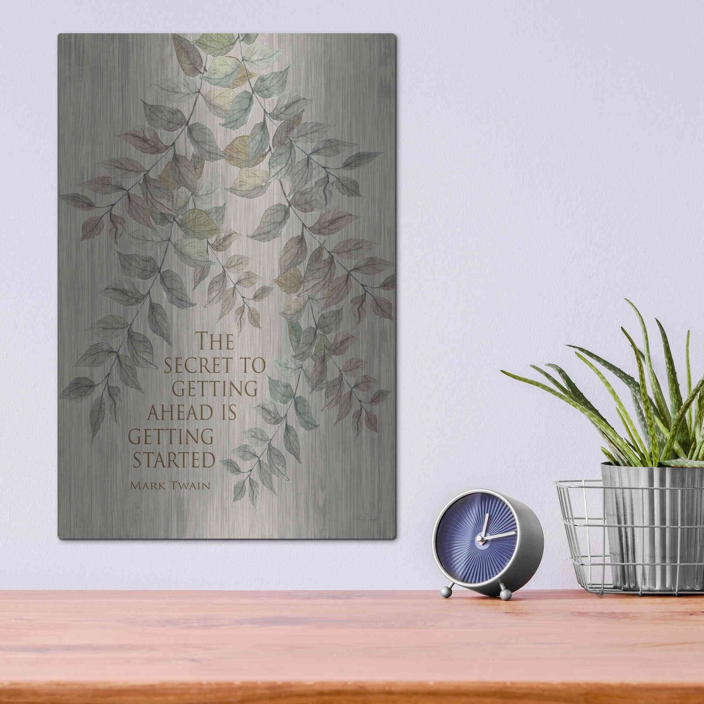 Luxe Metal Art 'Getting Started' by Cindy Jacobs, Metal Wall Art,12x16