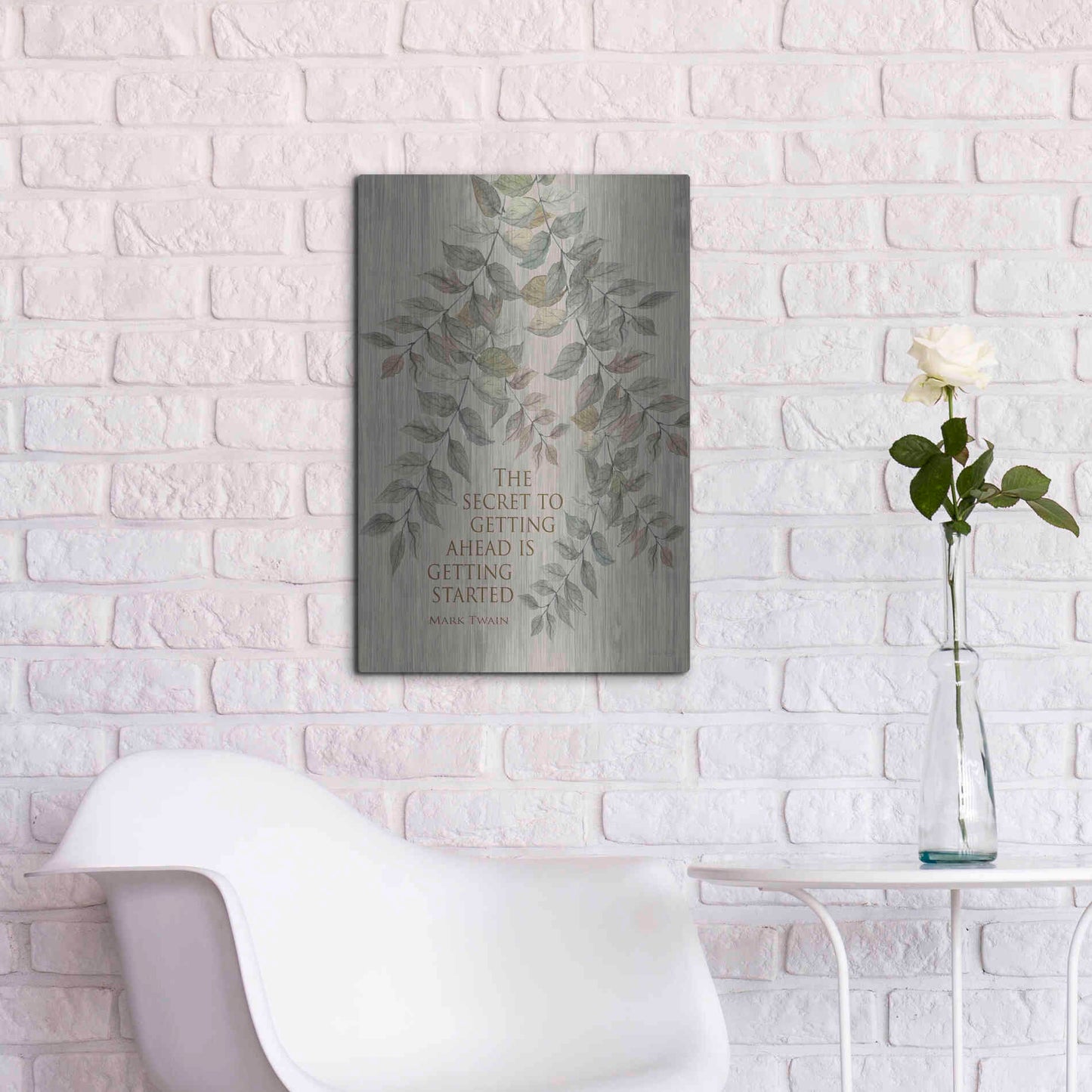 Luxe Metal Art 'Getting Started' by Cindy Jacobs, Metal Wall Art,16x24