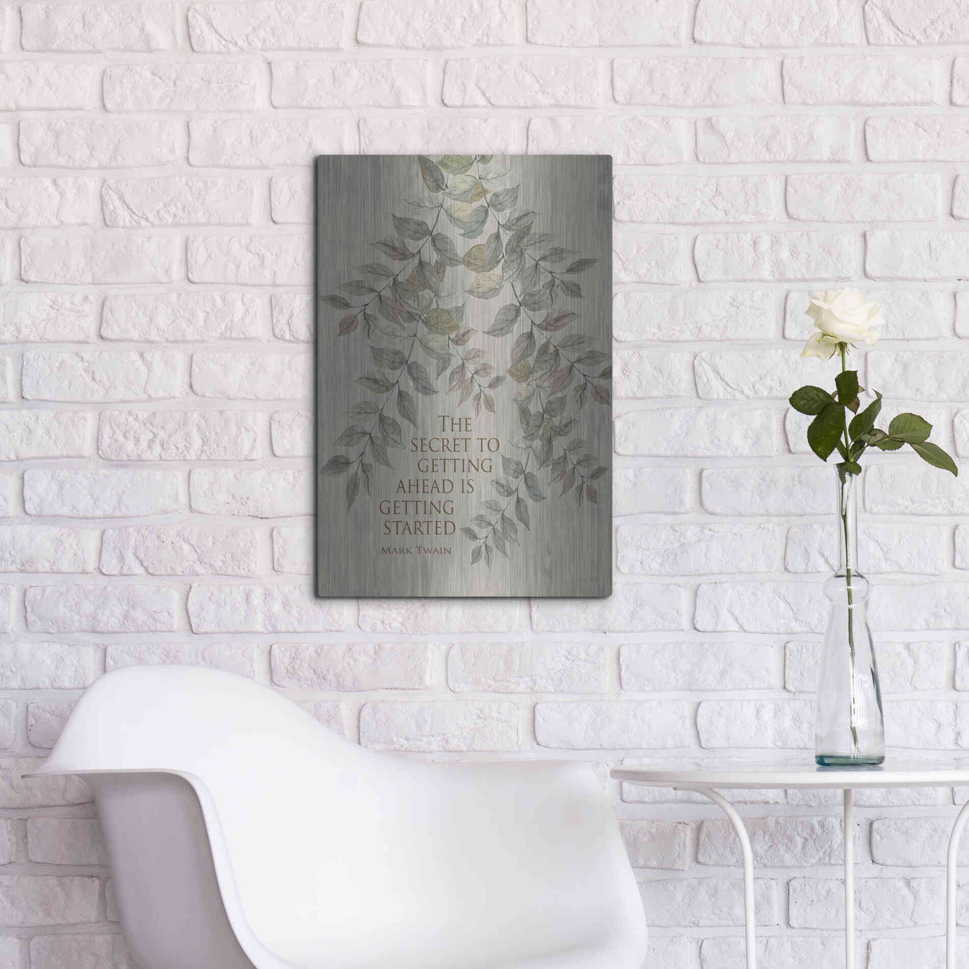 Luxe Metal Art 'Getting Started' by Cindy Jacobs, Metal Wall Art,16x24