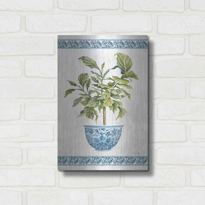 Luxe Metal Art 'Chinoiserie Fig I' by Cindy Jacobs, Metal Wall Art,12x16