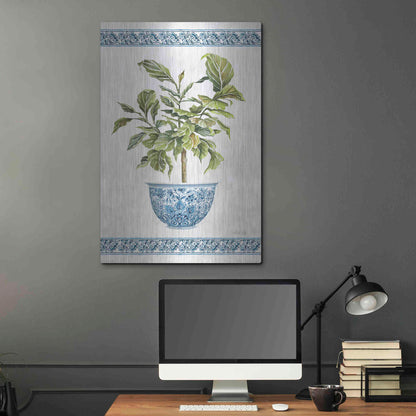 Luxe Metal Art 'Chinoiserie Fig I' by Cindy Jacobs, Metal Wall Art,24x36