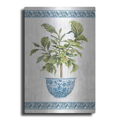 Luxe Metal Art 'Chinoiserie Fig I' by Cindy Jacobs, Metal Wall Art