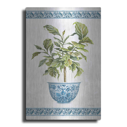 Luxe Metal Art 'Chinoiserie Fig I' by Cindy Jacobs, Metal Wall Art