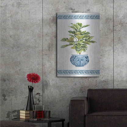 Luxe Metal Art 'Chinoiserie Fig II' by Cindy Jacobs, Metal Wall Art,24x36