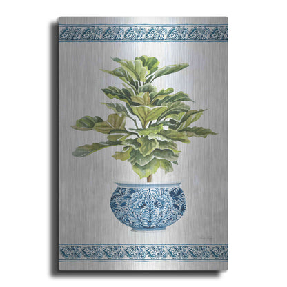 Luxe Metal Art 'Chinoiserie Fig II' by Cindy Jacobs, Metal Wall Art