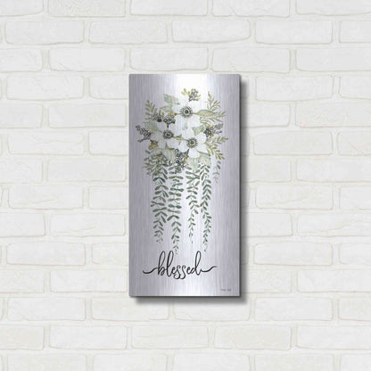 Luxe Metal Art 'Blessed' by Cindy Jacobs, Metal Wall Art,12x24