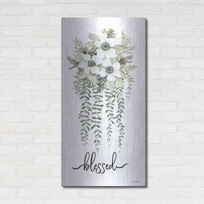 Luxe Metal Art 'Blessed' by Cindy Jacobs, Metal Wall Art,24x48