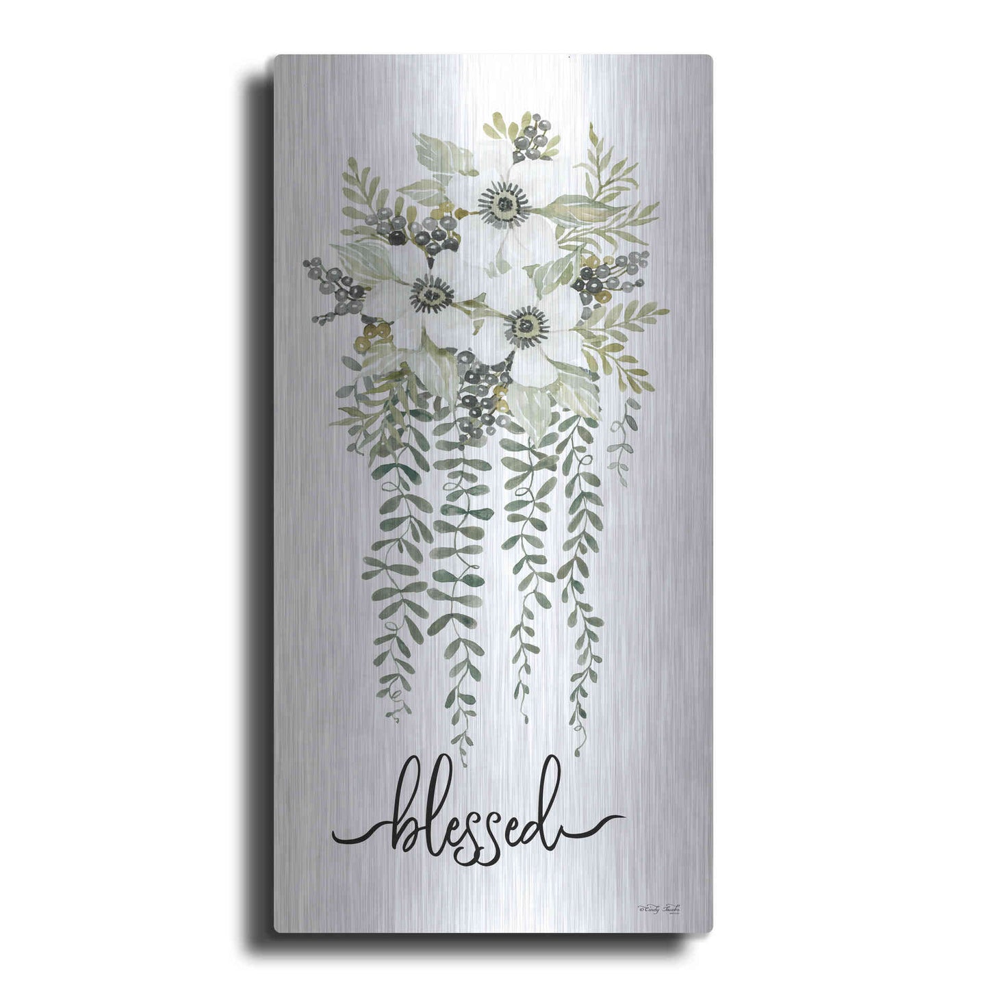 Luxe Metal Art 'Blessed' by Cindy Jacobs, Metal Wall Art