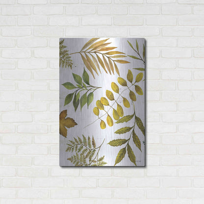 Luxe Metal Art 'Leaf Patterns I' by Cindy Jacobs, Metal Wall Art,24x36