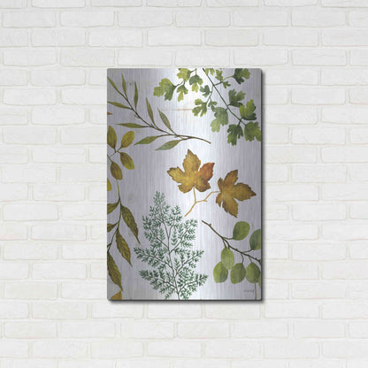 Luxe Metal Art 'Leaf Patterns II' by Cindy Jacobs, Metal Wall Art,24x36