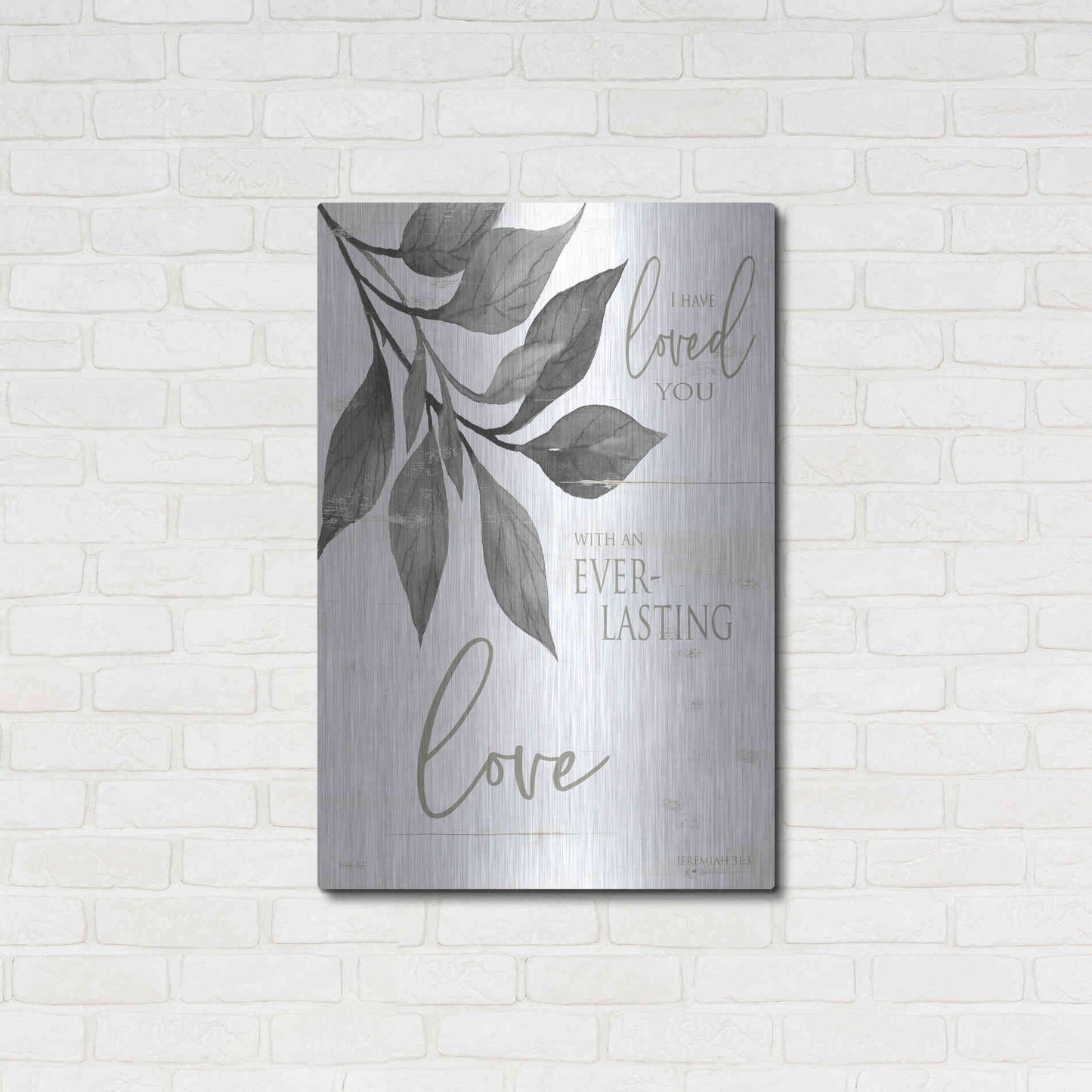 Luxe Metal Art 'I Have Loved You' by Cindy Jacobs, Metal Wall Art,24x36