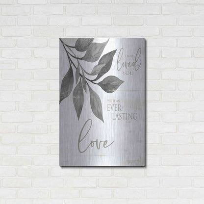 Luxe Metal Art 'I Have Loved You' by Cindy Jacobs, Metal Wall Art,24x36