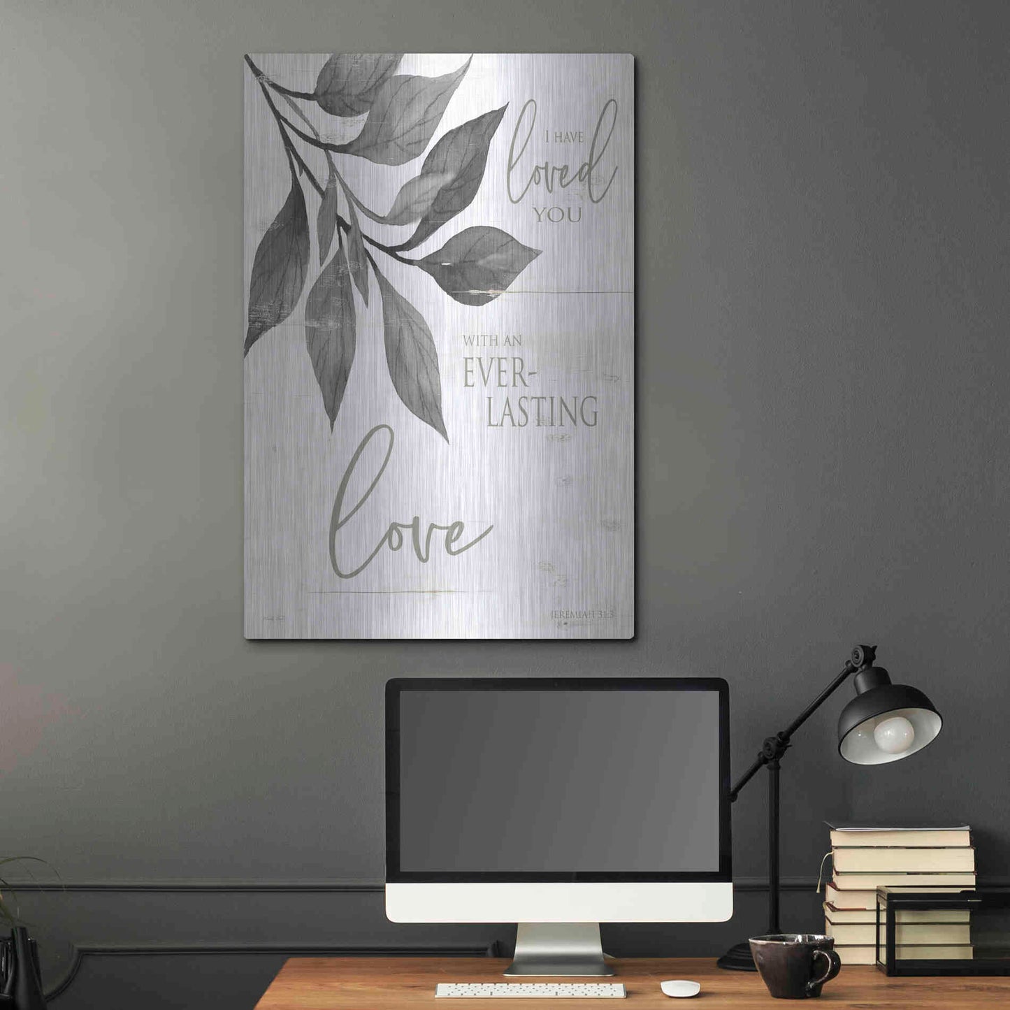 Luxe Metal Art 'I Have Loved You' by Cindy Jacobs, Metal Wall Art,24x36