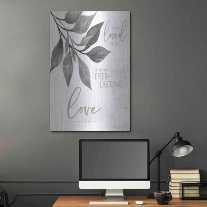 Luxe Metal Art 'I Have Loved You' by Cindy Jacobs, Metal Wall Art,24x36