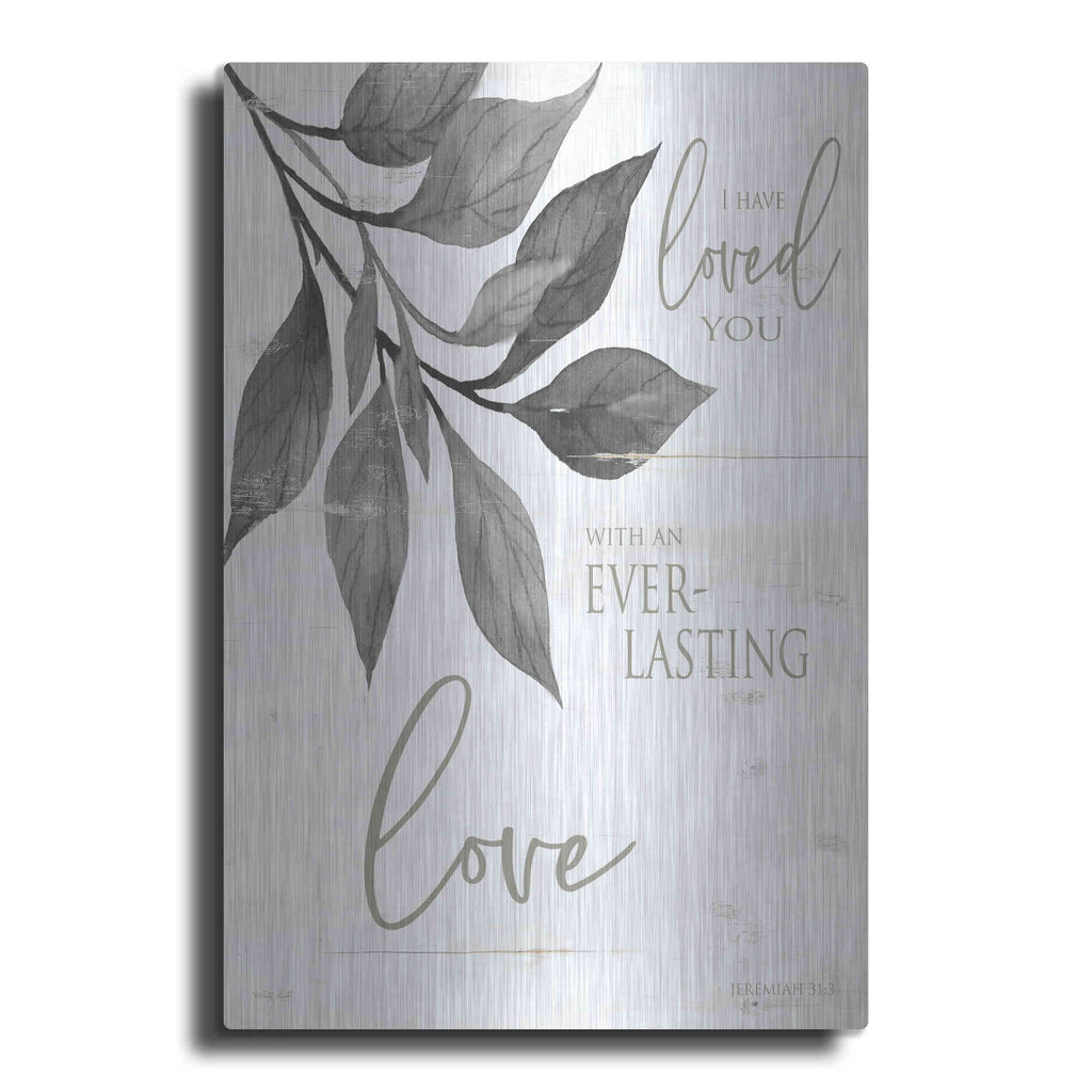 Luxe Metal Art 'I Have Loved You' by Cindy Jacobs, Metal Wall Art
