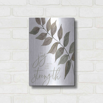 Luxe Metal Art 'The Lord is My Strength' by Cindy Jacobs, Metal Wall Art,12x16