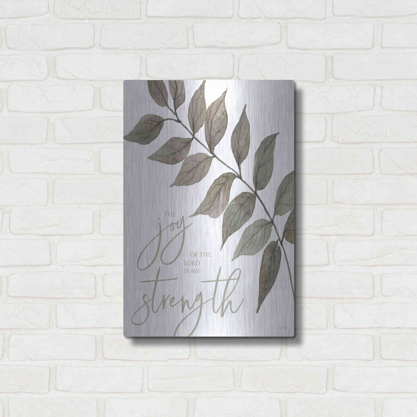 Luxe Metal Art 'The Lord is My Strength' by Cindy Jacobs, Metal Wall Art,16x24
