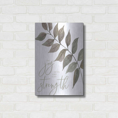 Luxe Metal Art 'The Lord is My Strength' by Cindy Jacobs, Metal Wall Art,16x24