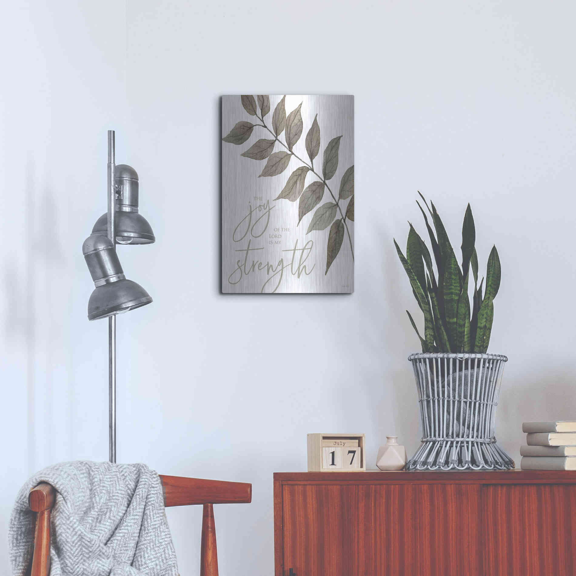 Luxe Metal Art 'The Lord is My Strength' by Cindy Jacobs, Metal Wall Art,16x24
