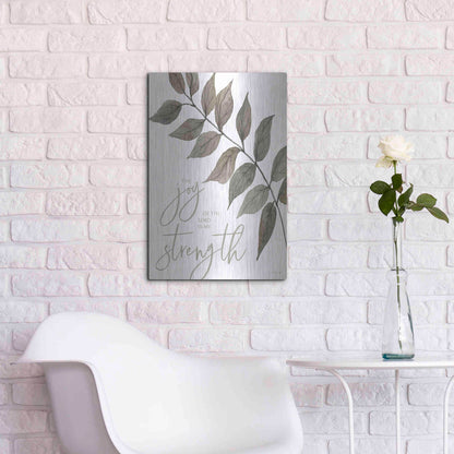 Luxe Metal Art 'The Lord is My Strength' by Cindy Jacobs, Metal Wall Art,16x24