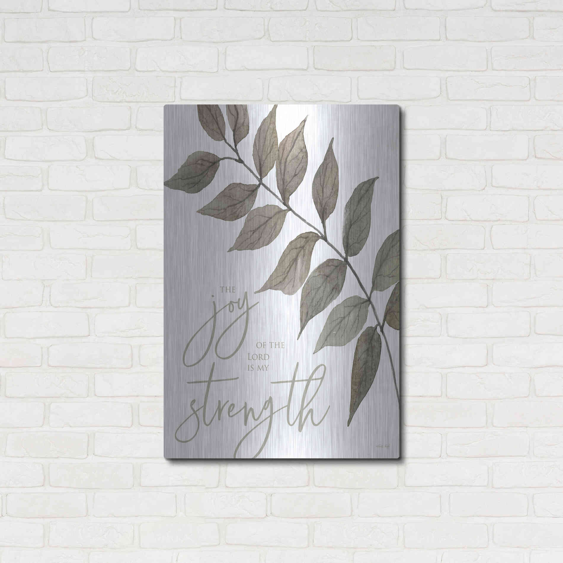 Luxe Metal Art 'The Lord is My Strength' by Cindy Jacobs, Metal Wall Art,24x36