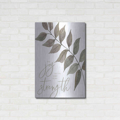 Luxe Metal Art 'The Lord is My Strength' by Cindy Jacobs, Metal Wall Art,24x36